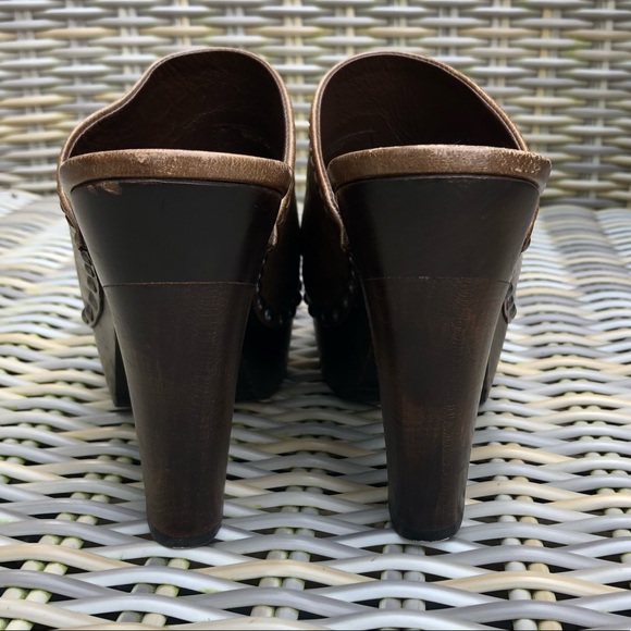 Vintage Prada Wooden Clogs 37 Mules Sandals 7 Y2K - Picture 11 of 16